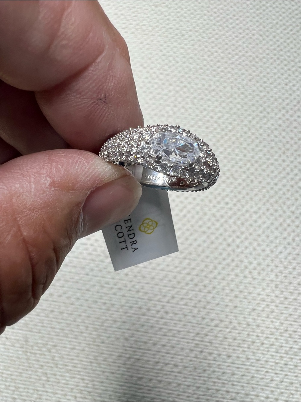 Kendra Scott Bella Crystal Band Ring Sz 7
